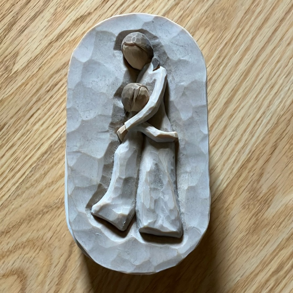 Willow Tree Cream and Brown Sculpture Art